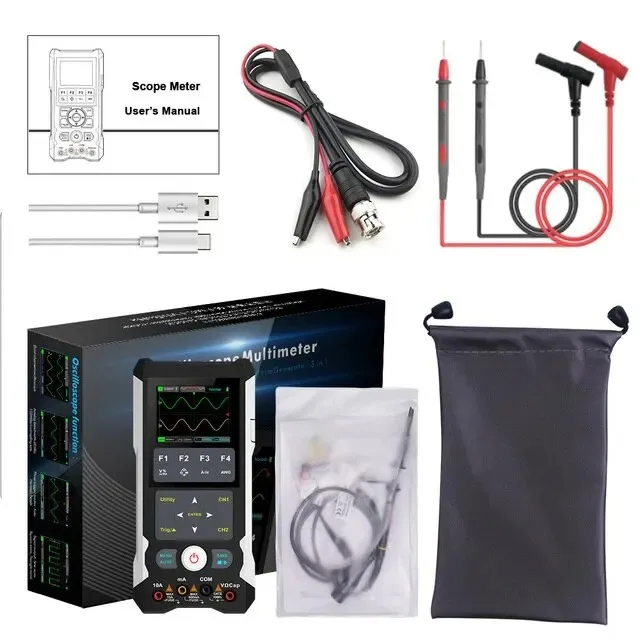 TOOLTOP ET829 2 Channel 250MSa/s 80MHz Digital Storage Osclloscope Multimeter Signal Generator 3 in 1 Multifunction Oscilloscope - Image 7