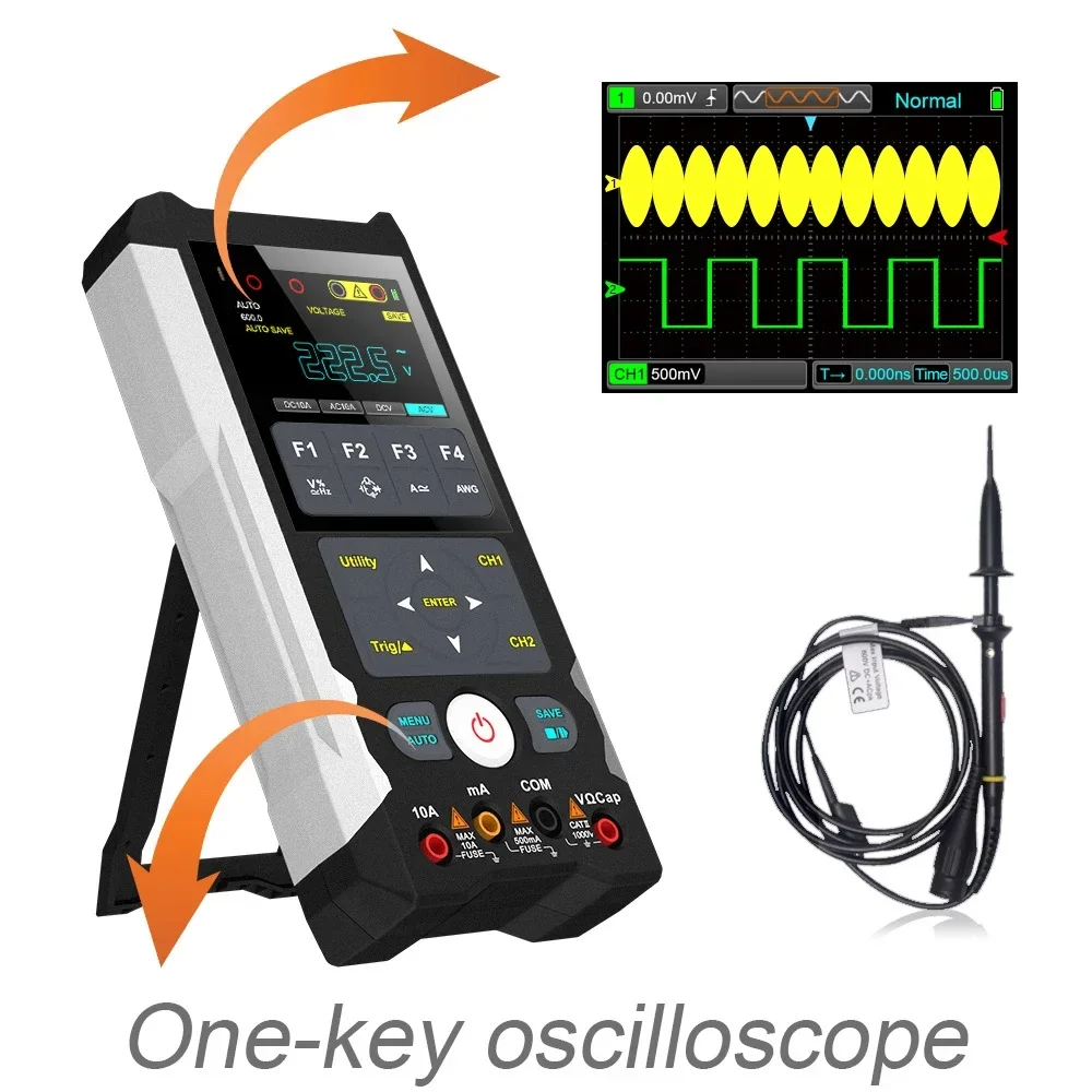 TOOLTOP ET829 2 Channel 80MHz Digital Storage Oscilloscope Multimeter Signal Generator 3 in 1 Electronic Automobile Power Repair - Image 2