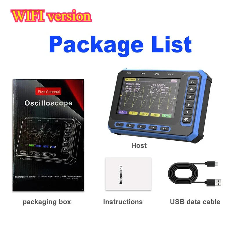 TOOLTOP OS-5C Five-channel Oscilloscope 1MHZ bandwidth 3M sampling rate Digital oscilloscope - Image 10