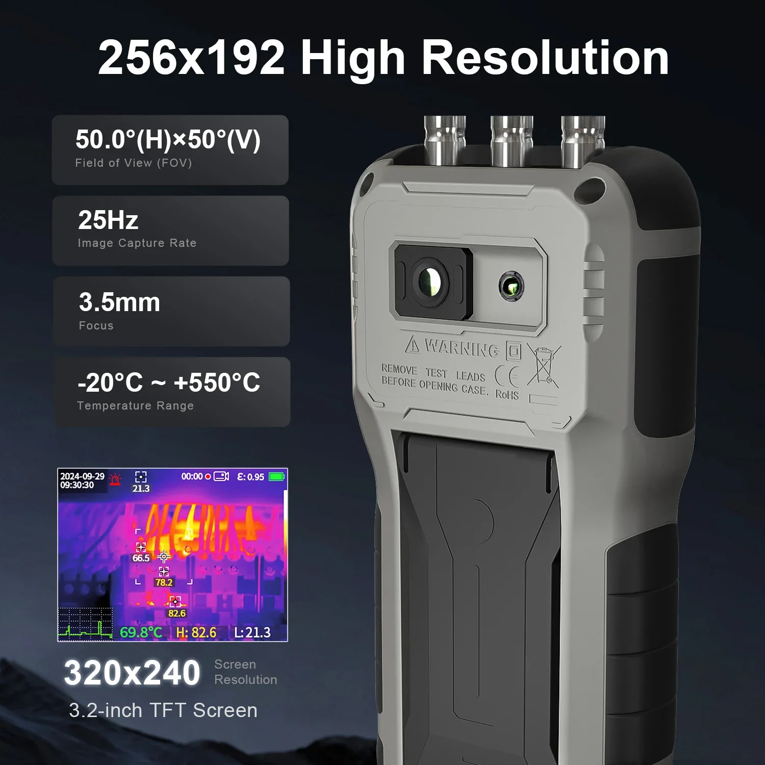 TOOLTOP TH202 4in1 256x192 Thermal Camera 2 Channels 80MHz Oscilloscope Multimeter PCB Thermal Imager Electrical Circuit Repair - Image 2