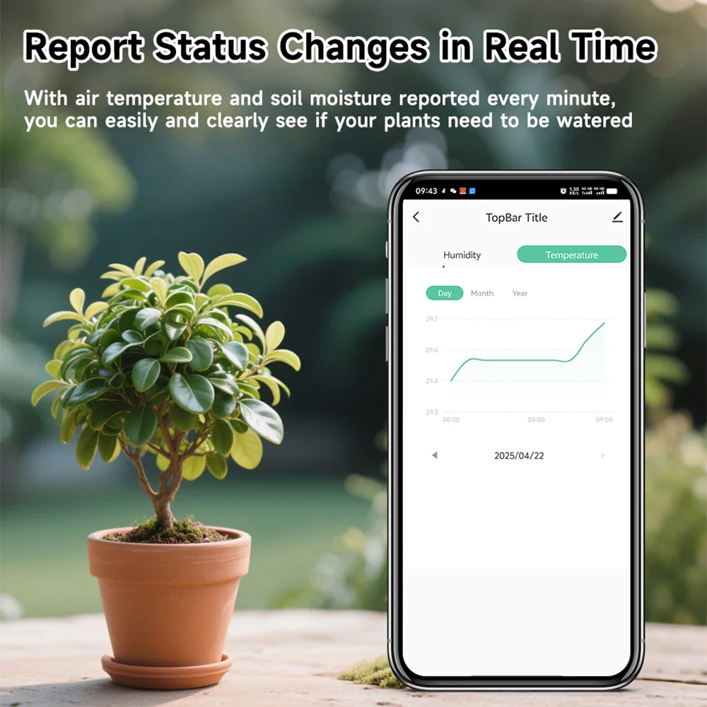 Tuya Smart WiFi Soil Tester Temperature and Humidity Meter Thermo Hygrometer Garden Automation Irrigation Detector - Image 2