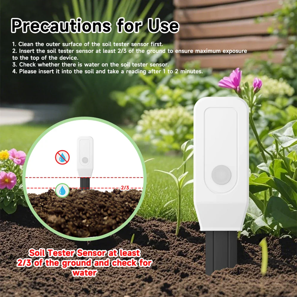 Tuya Smart WiFi Soil Tester Temperature and Humidity Meter Thermo Hygrometer Garden Automation Irrigation Detector - Image 4