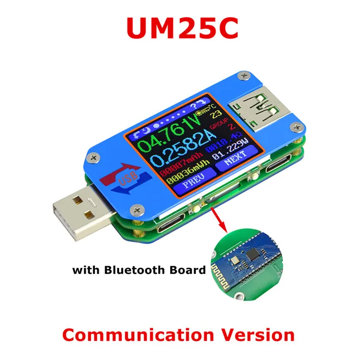UM34/UM34C UM24/UM24C UM25/UM25C DC Voltmeter Ammeter Voltage Current Tester Voltage battery Charge USB Tester - Image 10