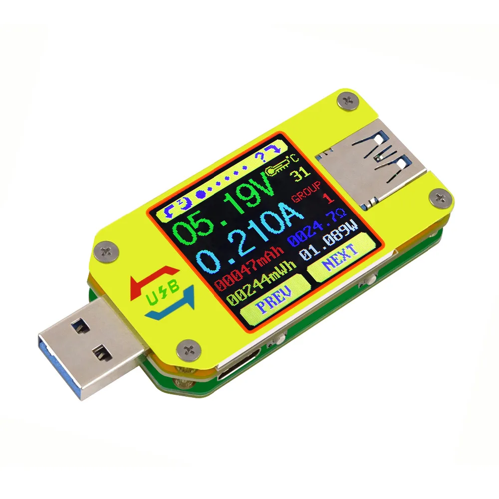 UM34/UM34C UM24/UM24C UM25/UM25C DC Voltmeter Ammeter Voltage Current Tester Voltage battery Charge USB Tester - Image 3