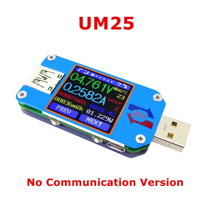 UM34/UM34C UM24/UM24C UM25/UM25C DC Voltmeter Ammeter Voltage Current Tester Voltage battery Charge USB Tester - Image 9