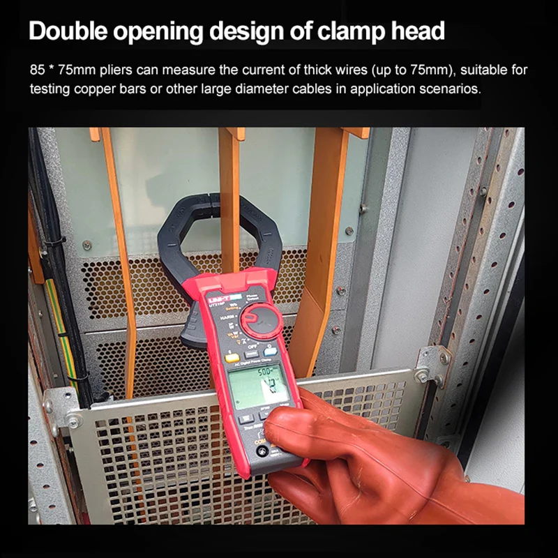 UNI-T AC Digital Power Clamp Meter UT219P 1000V 1000A True RMS Current Clamp Tester 3 phase Power Harmonic Test Bluetooth IP54 - Image 5