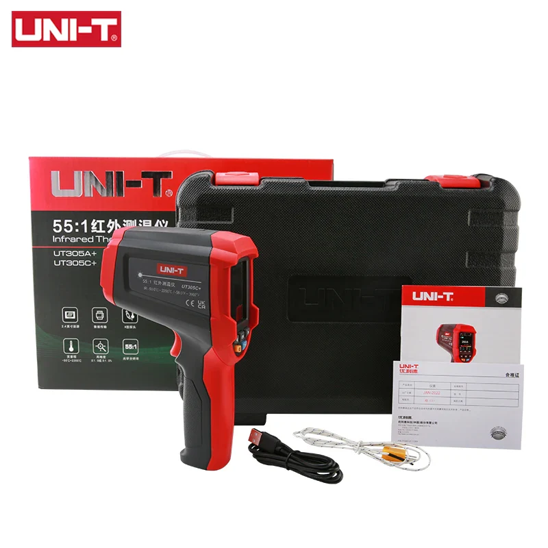 UNI-T Digital Infrared Thermometer UT305C+ UT305A+ Laser Temperature Meter Industrial Not Contact Pyrometer -50-2200 - Image 6