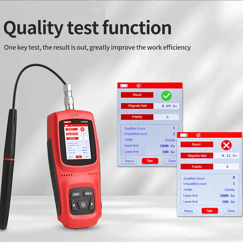 UNI-T Handheld Digital Gauss Meter UT335A UT335B  0-3000mT Automatic Manual Zeroing For Magnetic Field Detection - Image 4