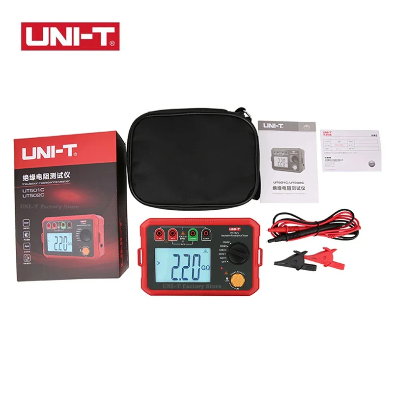 UNI-T Insulation Resistance Tester UT501 UT502 Digital Voltmeter Ohmmeter Megohmmeter Professional Ohm Meter Tester - Image 11