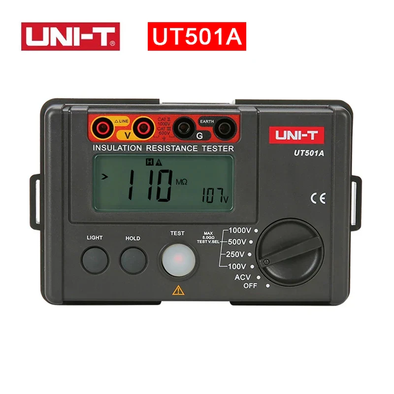 UNI-T Insulation Resistance Tester UT501 UT502 Digital Voltmeter Ohmmeter Megohmmeter Professional Ohm Meter Tester - Image 3