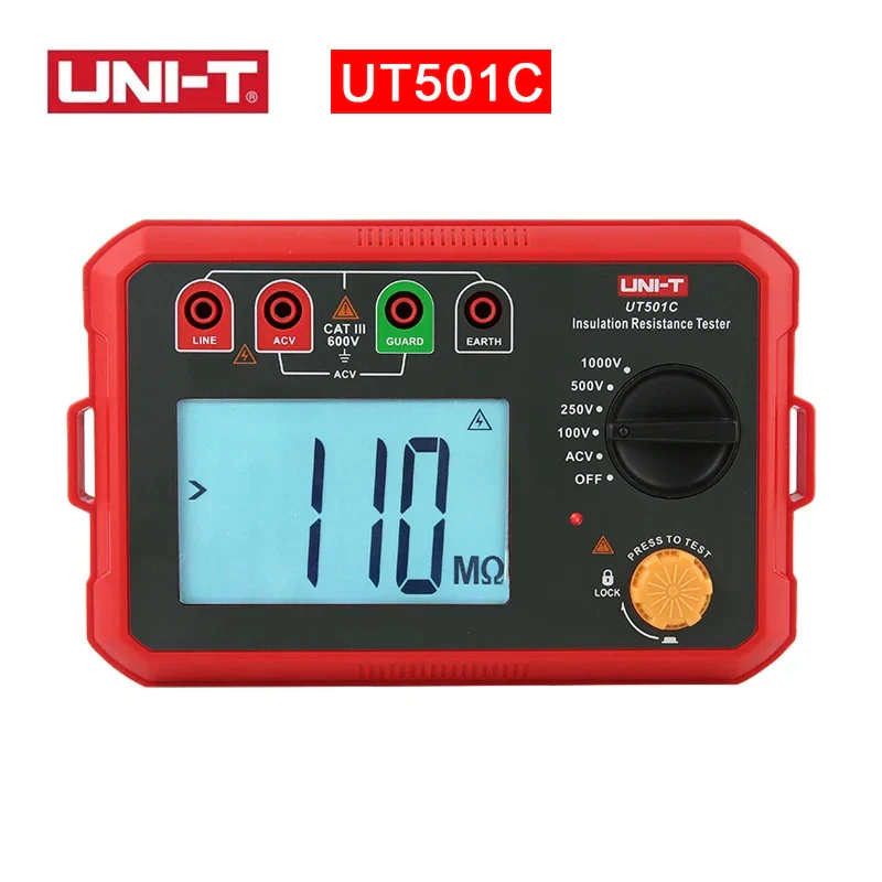 UNI-T Insulation Resistance Tester UT501 UT502 Digital Voltmeter Ohmmeter Megohmmeter Professional Ohm Meter Tester - Image 4