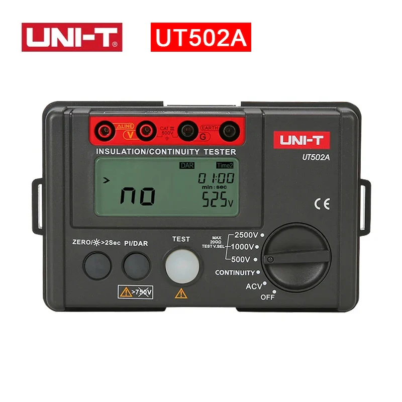 UNI-T Insulation Resistance Tester UT501 UT502 Digital Voltmeter Ohmmeter Megohmmeter Professional Ohm Meter Tester - Image 5