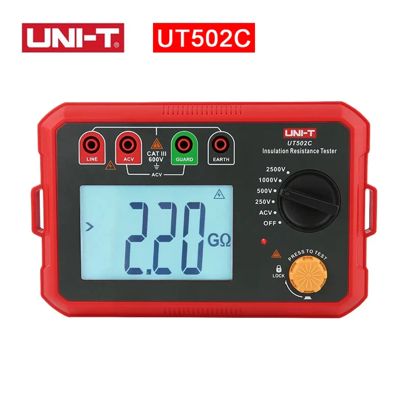 UNI-T Insulation Resistance Tester UT501 UT502 Digital Voltmeter Ohmmeter Megohmmeter Professional Ohm Meter Tester - Image 6