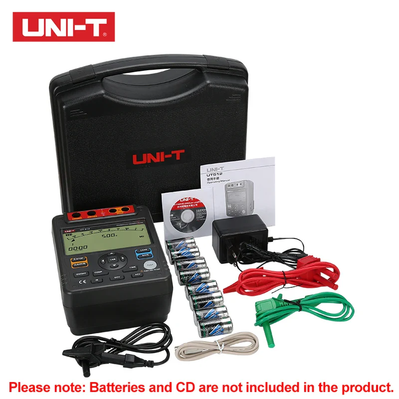 UNI-T Insulation Resistance Tester UT512 500V--2500V Earth Ground 1MΩ～100GΩ Ohm Meter AC DC Voltmeter - Image 5