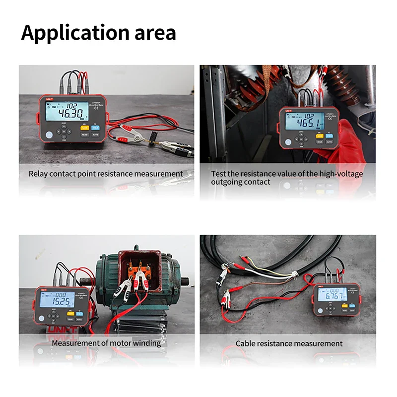 UNI-T Micro Ohm Meter UT620C+ 0.001mΩ～300.0KΩ Digital DC Low Resistance Tester Insulation Test LCD Display IP54 - Image 5