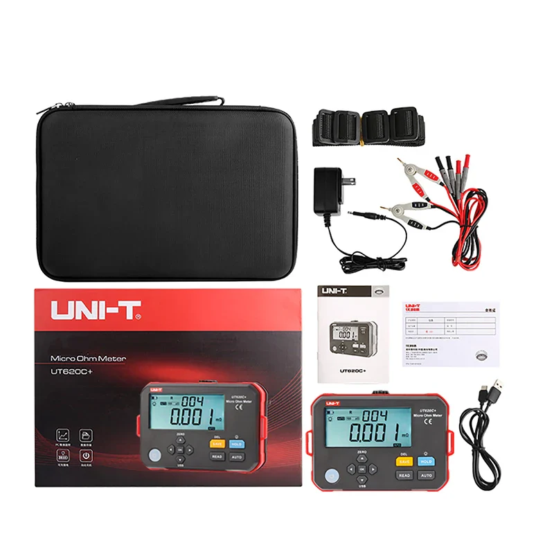 UNI-T Micro Ohm Meter UT620C+ 0.001mΩ～300.0KΩ Digital DC Low Resistance Tester Insulation Test LCD Display IP54 - Image 6
