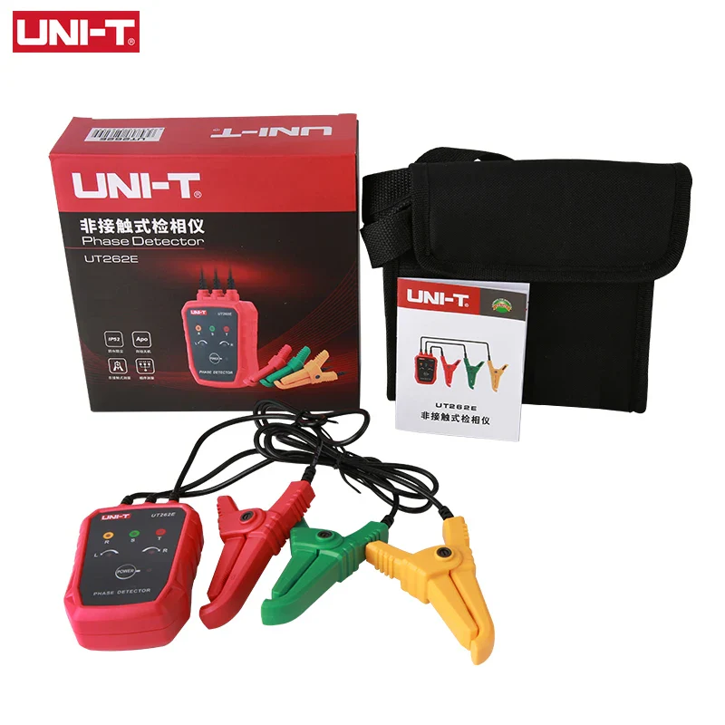 UNI-T Non-Contact Three Phase Detector UT262E Rotation Tester Phase Sequencer Breaker Finder 70V-1000V AC LED Buzzer Indication - Image 5