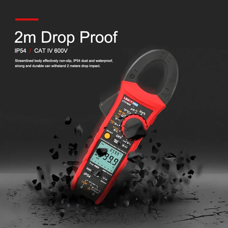UNI-T Professional Digital Clamp Meter 1000V AC DC UT219DS UT219E True RMS Auto Power Off 3 Phase Motor Sequence Test Inrush - Image 3