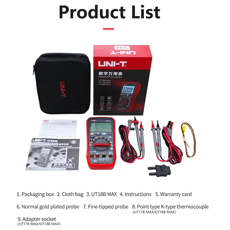 UNI T Professional Digital Multimeter Tester UT15B MAX 1000V AC DC Voltage Meter Capacitor Tester True RMS Electric Multi Meter - Image 6