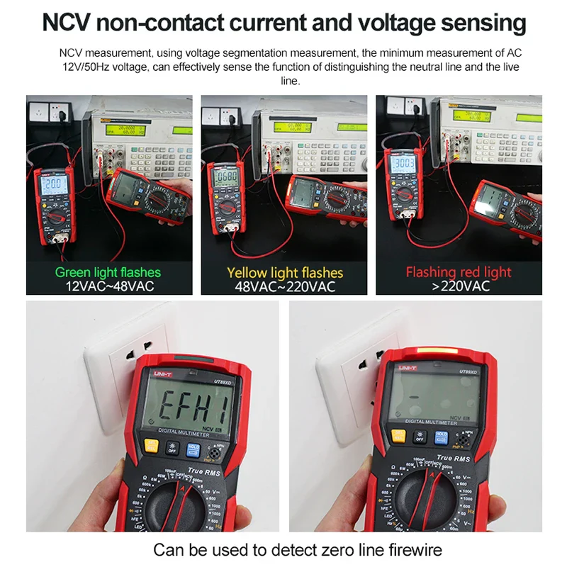 UNI-T Professional Digital Multimeter UT89X UT89XD True RMS NCV 20A Current AC DC Voltmeter Capacitance Resistance Tester - Image 3