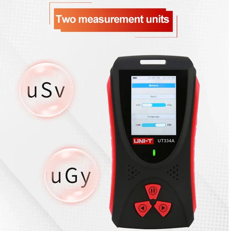 UNI-T Radiation Dose Tester UT334A Dosimeter Geiger Counter X-ray Beta Gamma Detector - Image 3