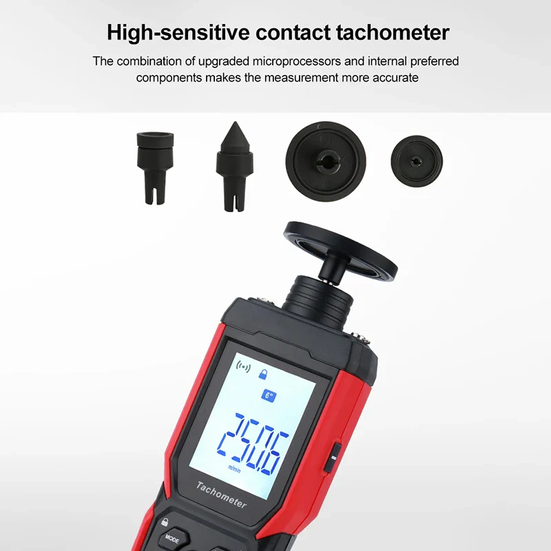 UNI-T Speed Tachometer 2-in-1 UT372D Laser Tachometer Contact And Non-contact Tacometro Digital RPM Meter Spin 1 to 19999 RPM - Image 2