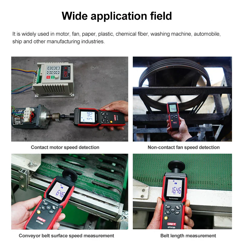 UNI-T Speed Tachometer 2-in-1 UT372D Laser Tachometer Contact And Non-contact Tacometro Digital RPM Meter Spin 1 to 19999 RPM - Image 5