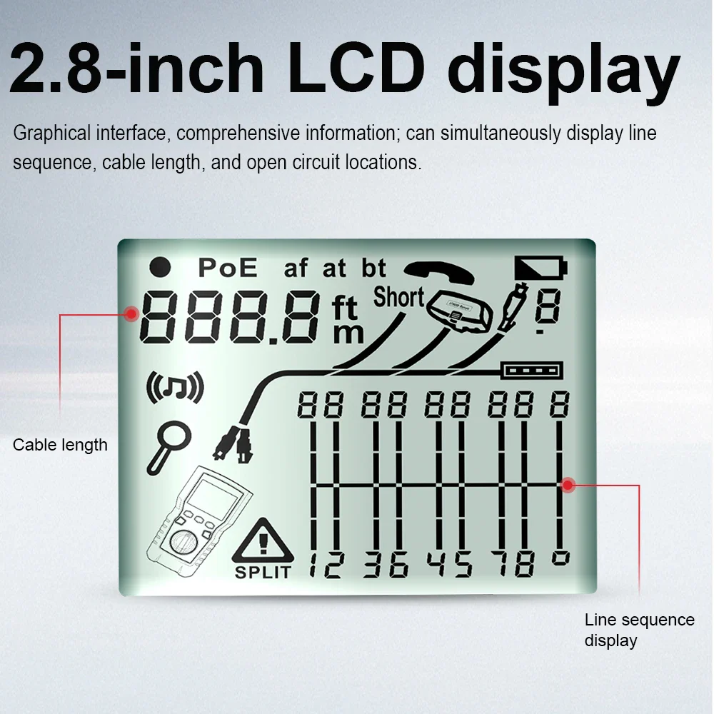 UNI-T TDR Cable Tester UT685A KIT Network Cable Locator Wire Tracker Detector LAN Tester for RJ45 RJ11 Line Finder - Image 2