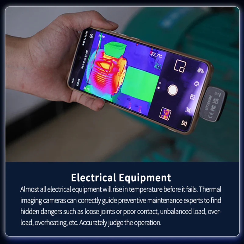 UNI-T Thermal Imager For Smart Phone UTI260M UTI256M 256x192 Pixel Thermographic Camera Thermal Camera PCB Circuit Failure Test - Image 6