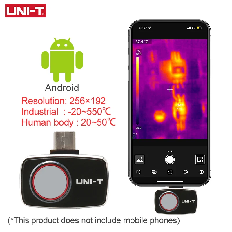UNI-T Thermal Imager For Smart Phone UTI260M UTI256M 256x192 Pixel Thermographic Camera Thermal Camera PCB Circuit Failure Test - Image 8