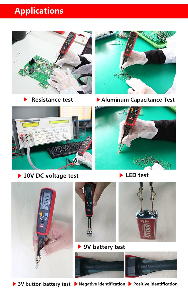 UNI-T UT116A UT116C SMD Multimeter Tester 36V Voltage Meter Resistance Capacitance Zener Diode Continuity Battery Tester - Image 11