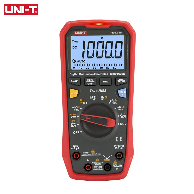 UNI-T UT161B UT161E UT161D Smart Digital Multimeter Profesional Tester True RMS CE Voltmeter Electric Tools AC DC Voltage Meter - Image 9