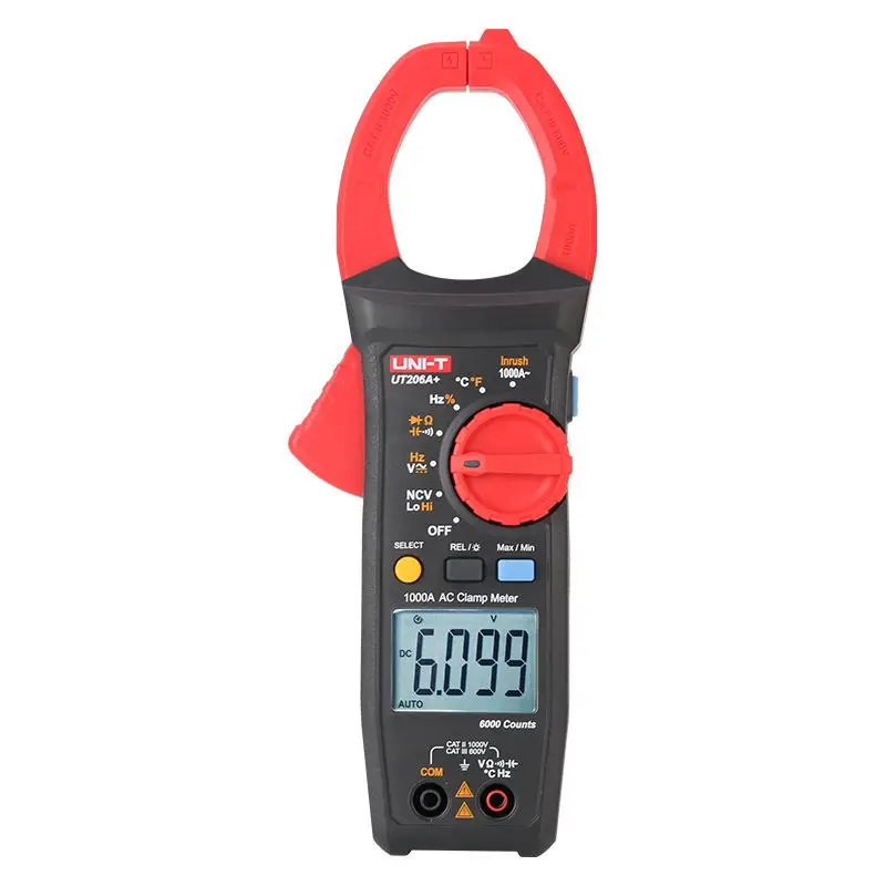 UNI-T UT205A+ UT206A+ Digital Clamp Meter 1000V AC DC Current Pliers Clamps Voltage Tester Ammeter Resistance Temperature Test - Image 7