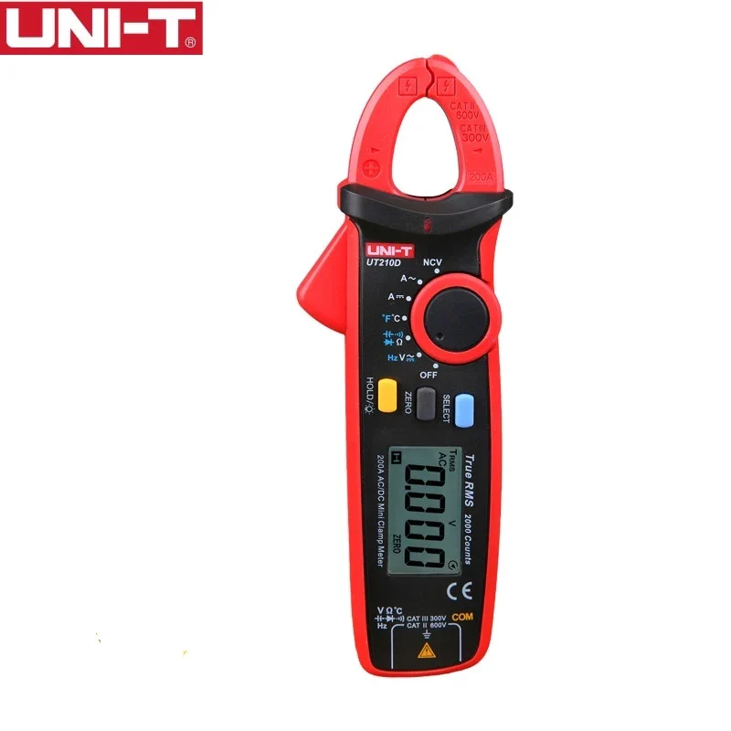 UNI-T UT210D Digital Clamp Meter True RMS Voltage Resistance Capacitance Multimeter Temperature Measure Auto Range Electrical - Image 6