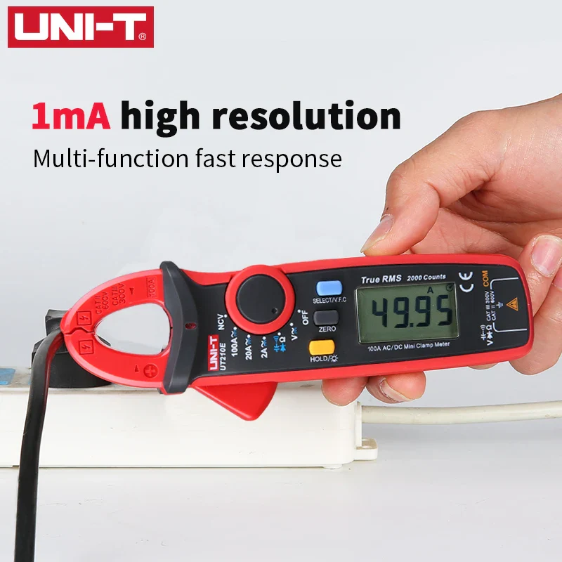 UNI-T UT210E UT210D Digital Clamp Meter True RMS AC DC Current Pliers Ammeter Voltage Tester Frequency VFC Capacitance Meter - Image 3