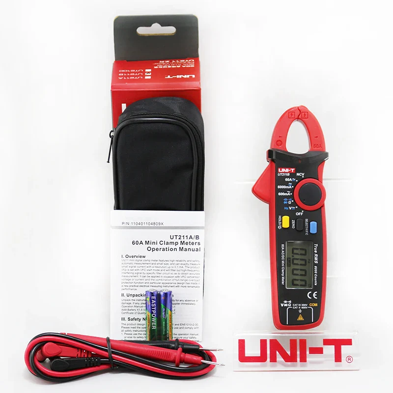 UNI-T UT211B Digital Clamp Multimeter AC DC 60A Current NCV Test Best Accuracy 20mA Zero Mode Cap Diode Ohm - Image 5