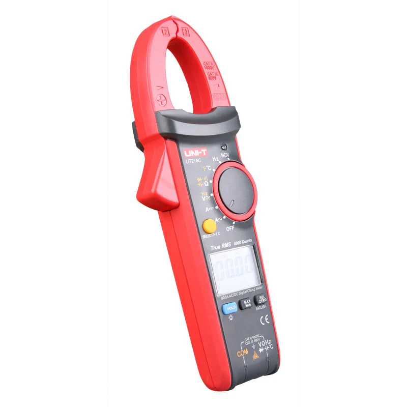 UNI-T UT216C 600A Digital Clamp Meters AC DC Current Auto Range Multimeters NCV V.F.C Diode LCD Flashlight Temperature Tester - Image 5