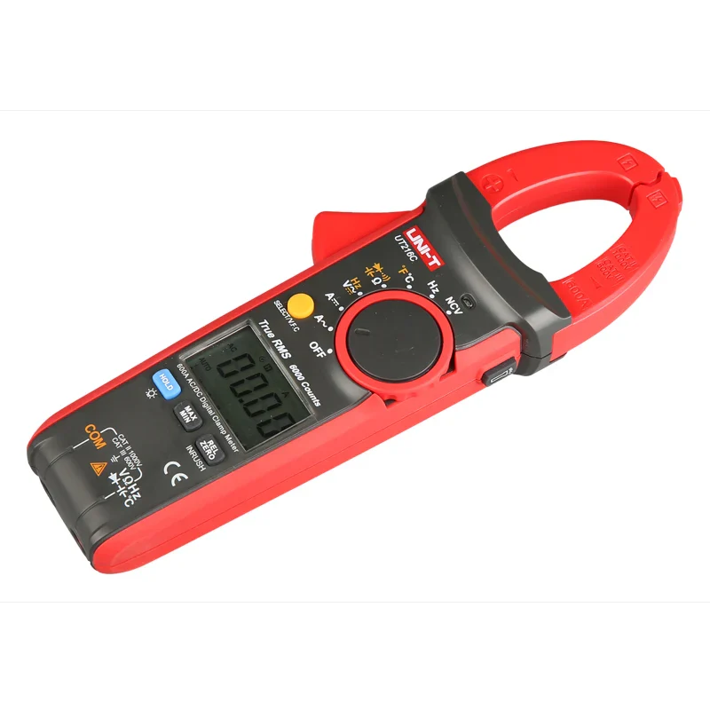 UNI-T UT216C 600A Digital Clamp Meters AC DC Current Auto Range Multimeters NCV V.F.C Diode LCD Flashlight Temperature Tester - Image 6