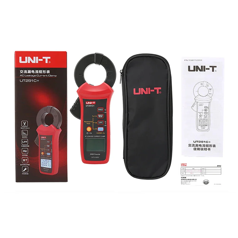 UNI-T UT251C+ Leakage Current Clamp Meter 60A AC Digital Ammeter Pliers True RMS PEAK Hold Bluetooth LPF Measure Harmonic Test - Image 7
