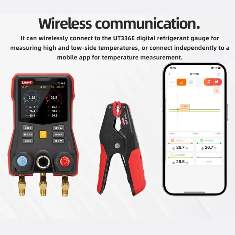 UNI-T UT320i Wireless Temperature Clamp High Precision Temperature Meter for HVAC Repair Tools Wireless Temperature Clamp - Image 2