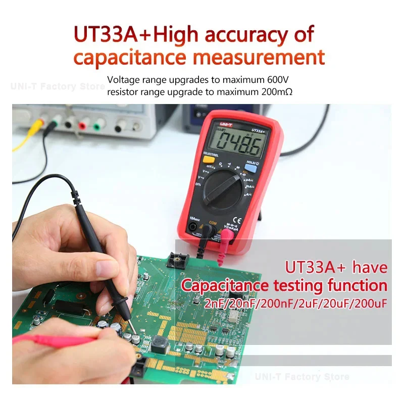 UNI-T UT33A UT33B UT33C UT33D Plus Pocket Multimeter Digital Ammeter Voltmeter Professional Resistance Measure Multi Meter - Image 3