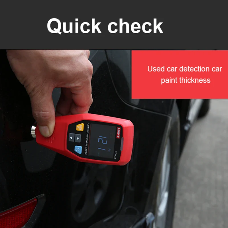 UNI-T UT343A Digital Paint Tester Car Coating Thickness Gauge Film Lacquer Meter Automotive Tools Measuring FE/NFE - Image 5