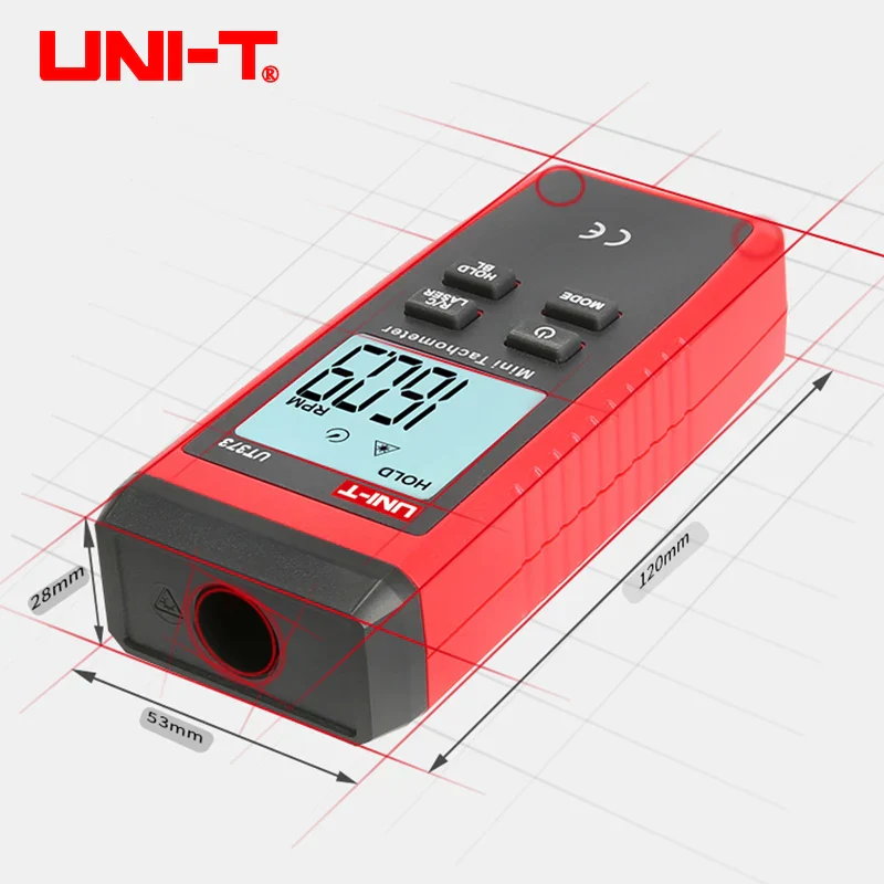 UNI-T UT373 Mini Digital Laser Tachometer Non Contact Universal 99999 RPM Meter Rotational Speed Sensor Tachometer LCD Backlight - Image 2