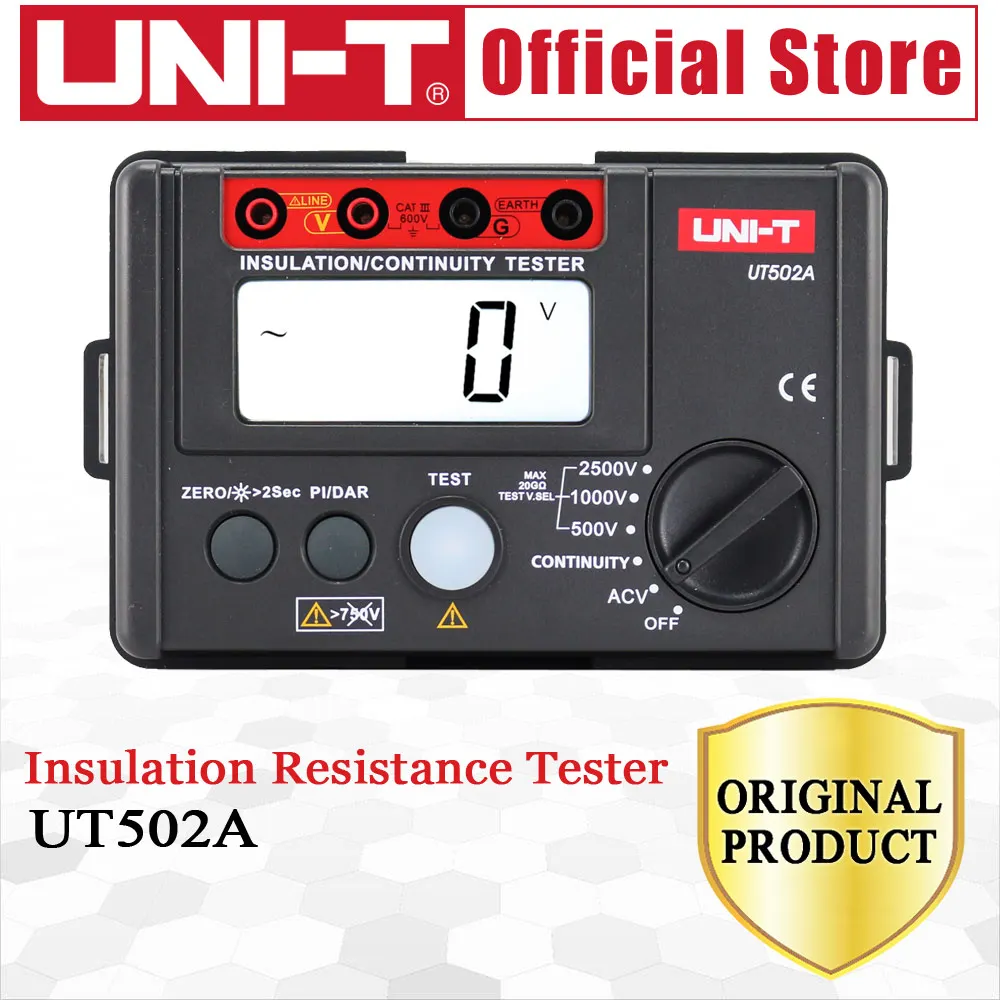 UNI-T UT502A 2500V Digital Insulation Resistance Meter Tester ohmmeter Highly Voltmeter Continuity Tester With LCD Backlight - Image 5