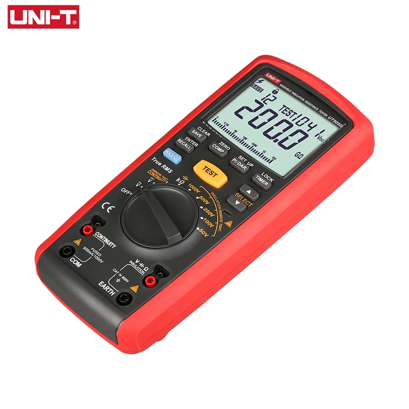 UNI-T UT505B Handheld Insulation Resistance Tester Digital Resistance Meter 1000V 200G True RMS OHM Multimeter - Image 3