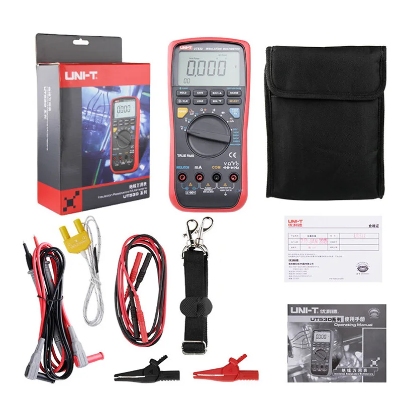 UNI-T UT533 True RMS Insulation Resistance Tester Digital Multimeter Auto Range AC DC ohmmeter Voltmeter Capacitance Test - Image 6