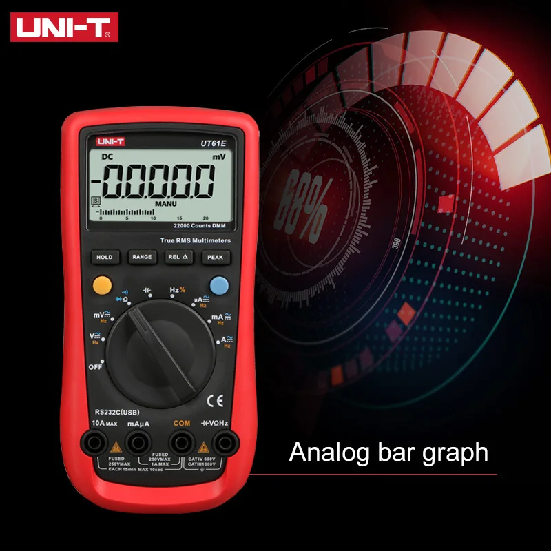 UNI-T UT61E Digital Multimeter Meter True RMS 1000V AC DC Multimeter Voltage Tester Relative Mode 22000 Counts High Reliability - Image 5
