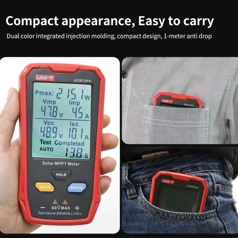 UNI-T UT673PV Solar Panel MPPT Tester 5~800W PV Module Maximum Power Meter Open Circuit Voltage Short Circuit Current Test - Image 3