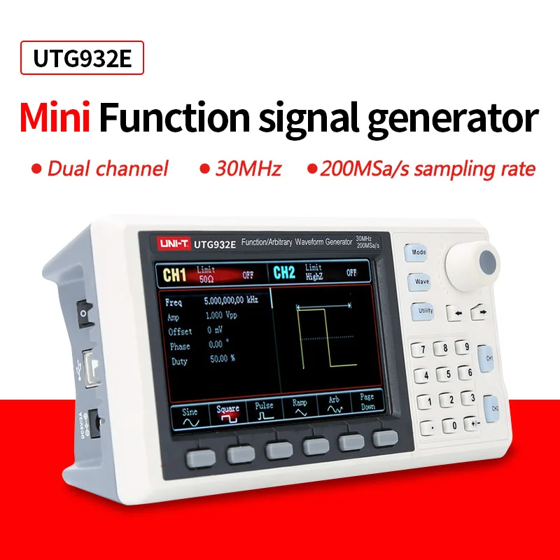 UNI-T UTG932E UTG962E Function Signal Generator 30Mhz 60Mhz Dual Channel Frequency Sine Wave Arbitrary Waveform Generator - Image 8
