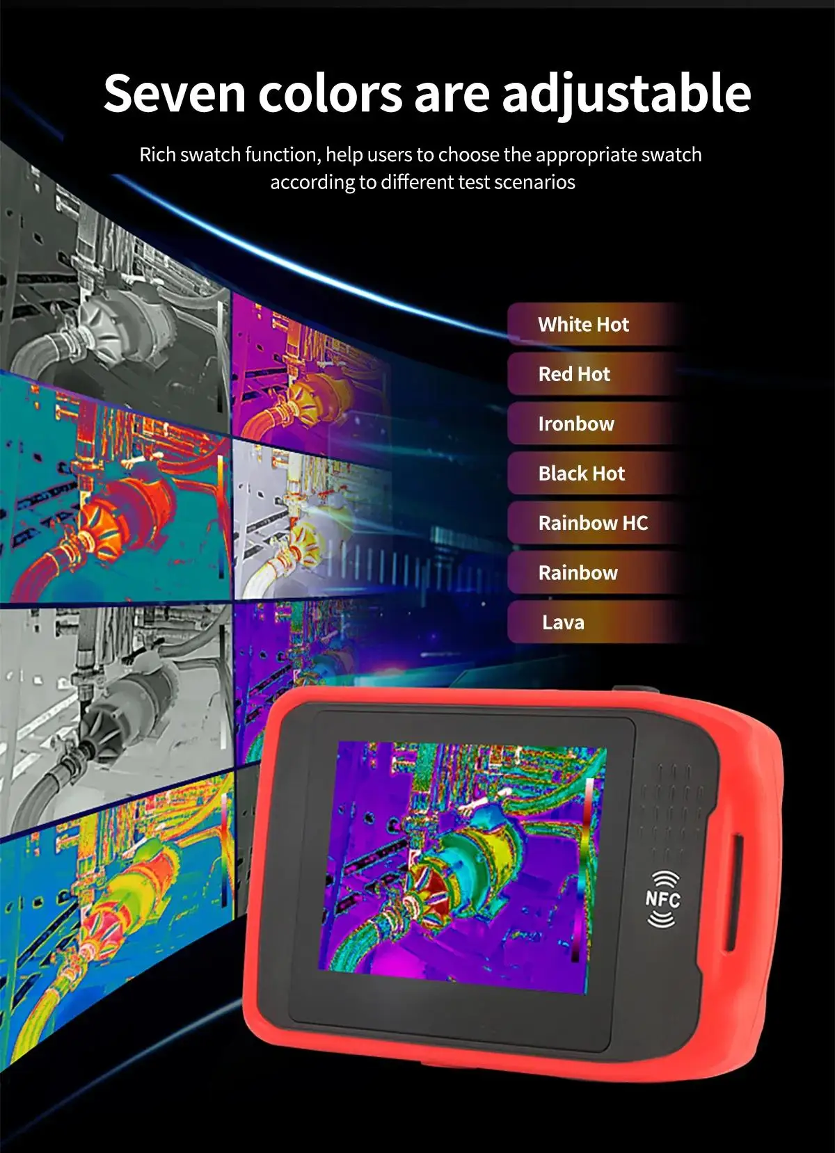 UNI-T UTI260T Pocket Thermal Imager 256x192 NCV Bluetooth Thermographic Camera Infrared Thermal Camera For Repair PCB Circuit - Image 3